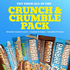 Anabar Cookies and Cream bar features premium chocolate coating and high protein.
