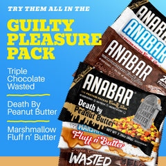 Final Boss Anabar Death By Peanut Butter bar close-up with chocolate coating.