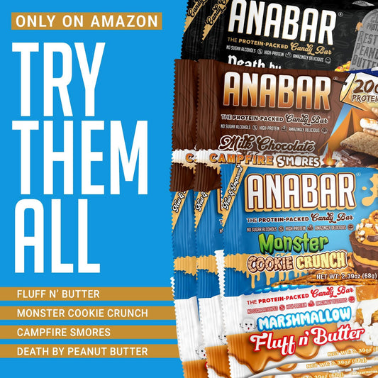 FINAL BOSS Anabar Death by Peanut Butter bar with chocolate coating for protein.