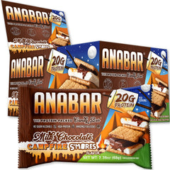 FINAL BOSS Anabar Milk Chocolate Campfire S'mores bar close-up showing 20g protein