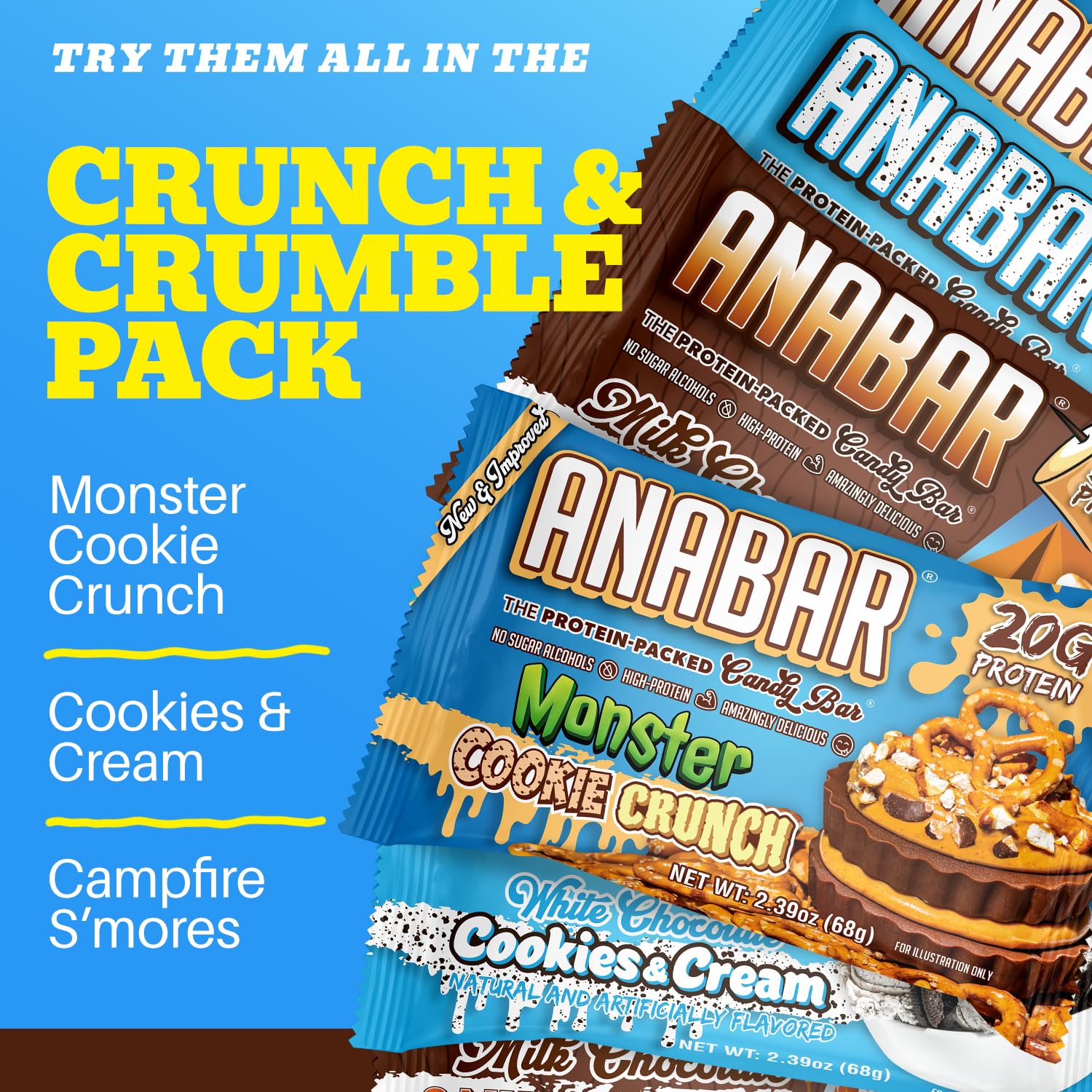 Anabar Monster Cookie Crunch bar provides a tasty protein snack for active students.