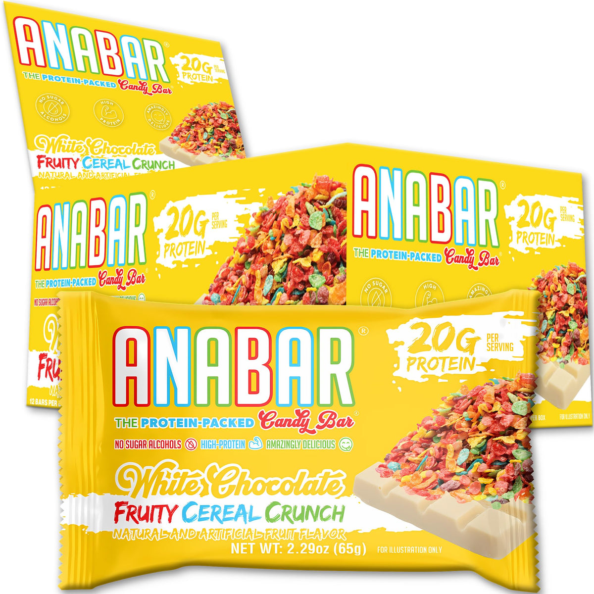 Final Boss Anabar white chocolate fruity cereal crunch bar for quick protein on the go.