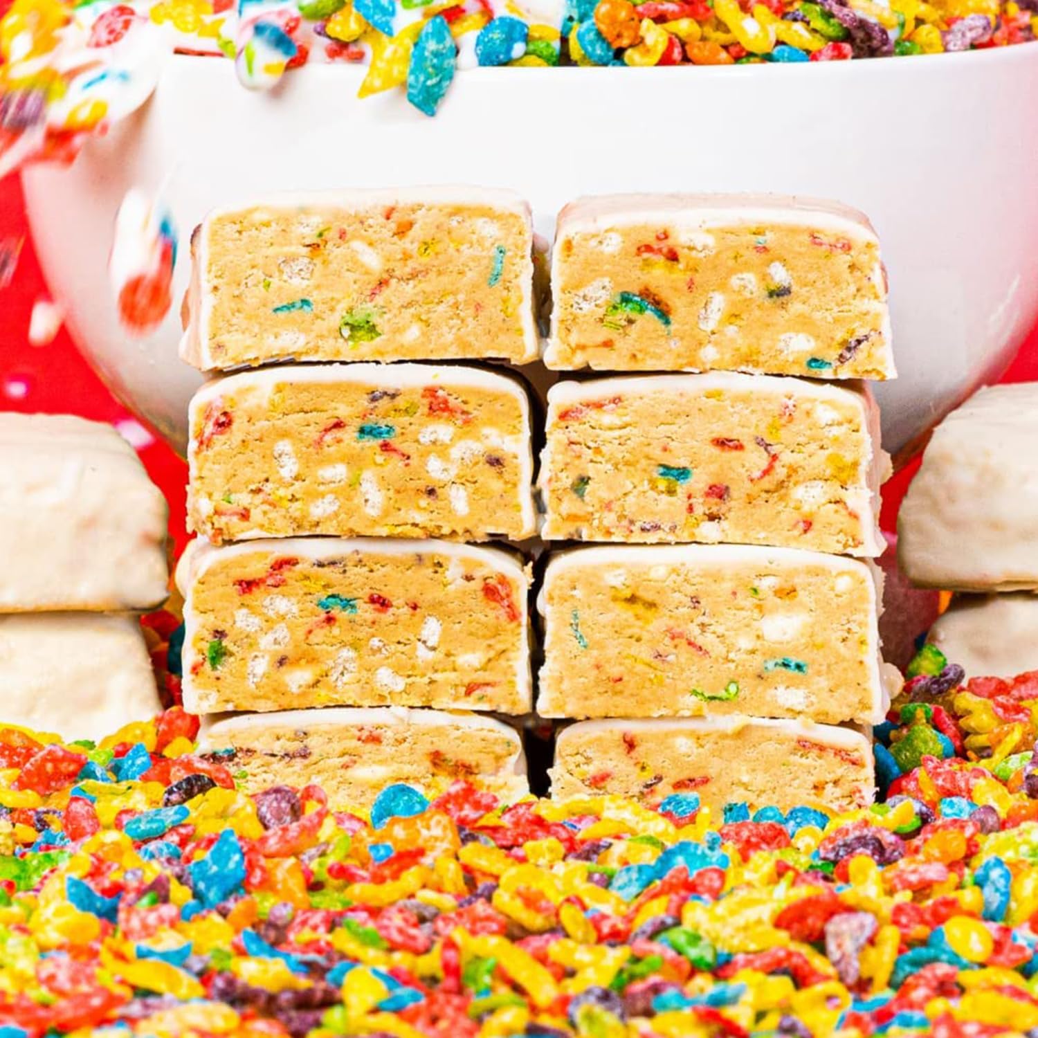 Healthy snack option featuring real cereal pieces in every bite for crunch.