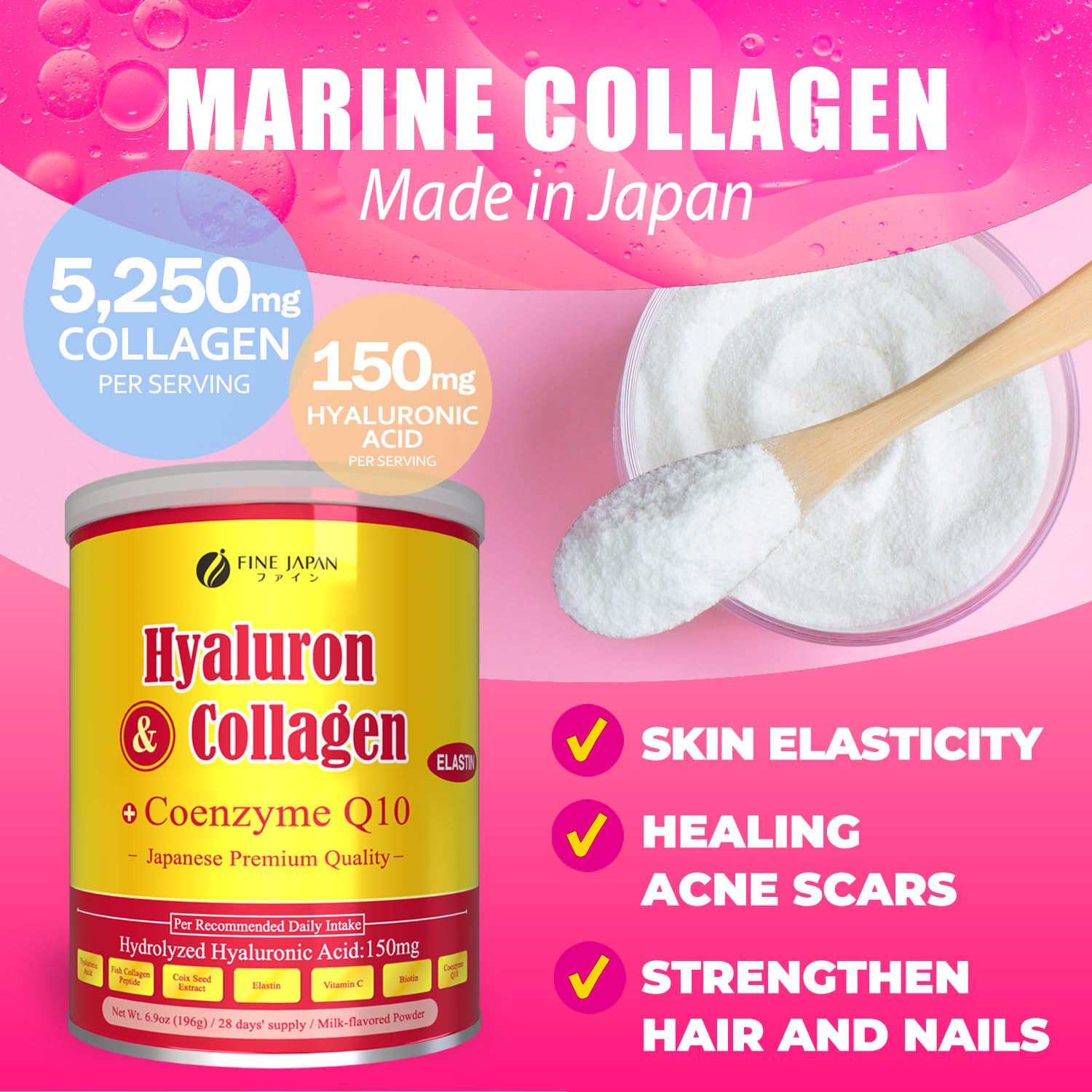 Collagen powder dissolving smoothly in hot coffee