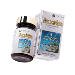 Fine Japan mekabu seaweed label showing source of fucoidan