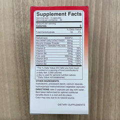 Fine Japan Nattokinase 6000FU capsule view highlights easy swallow with water