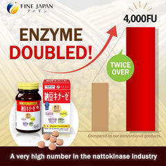Garlic and vitamins included in the FINE JAPAN Nattokinase formula.