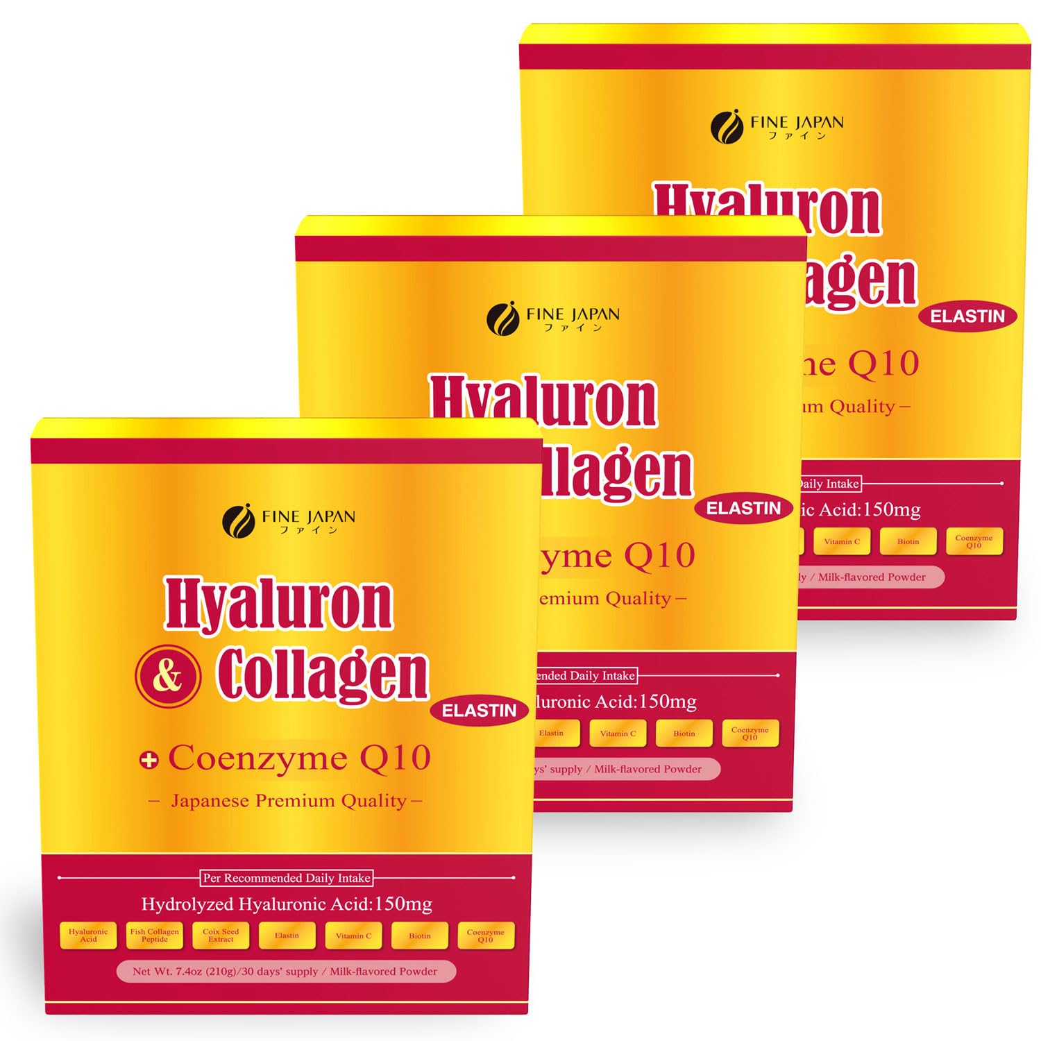 Fine Japan marine collagen bottle on kitchen counter for daily beauty