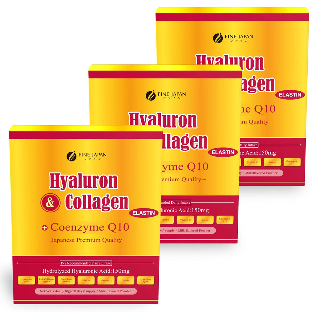 Fine Japan marine collagen bottle on kitchen counter for daily beauty
