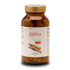 Fine Japan Natto Kinase packaging communicates gluten-free and GMO-free quality.