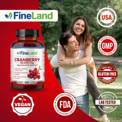 FineLand 100-day supply bottle supports ongoing cranberry routine
