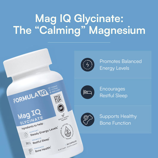 FIQ Mag IQ Glycinate capsules for easy daily intake and steady support.