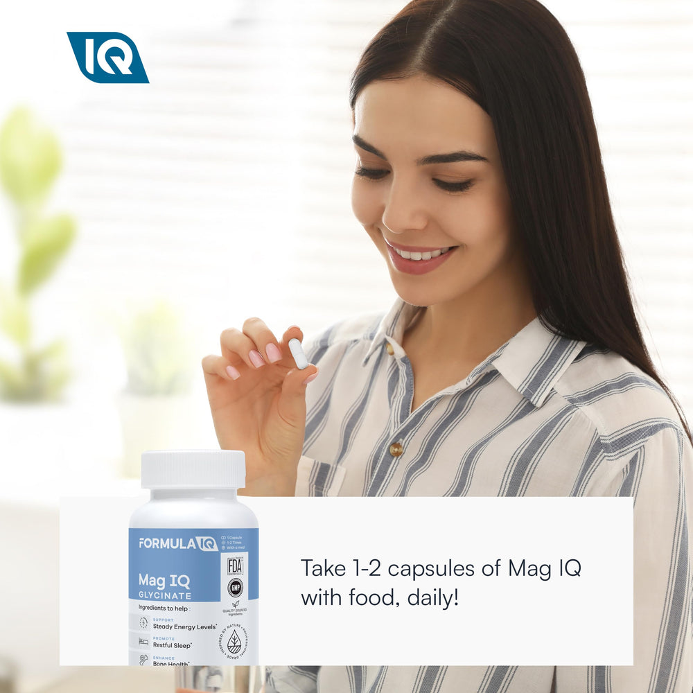 FIQ Mag IQ Glycinate in daily routine setup for restful nights.