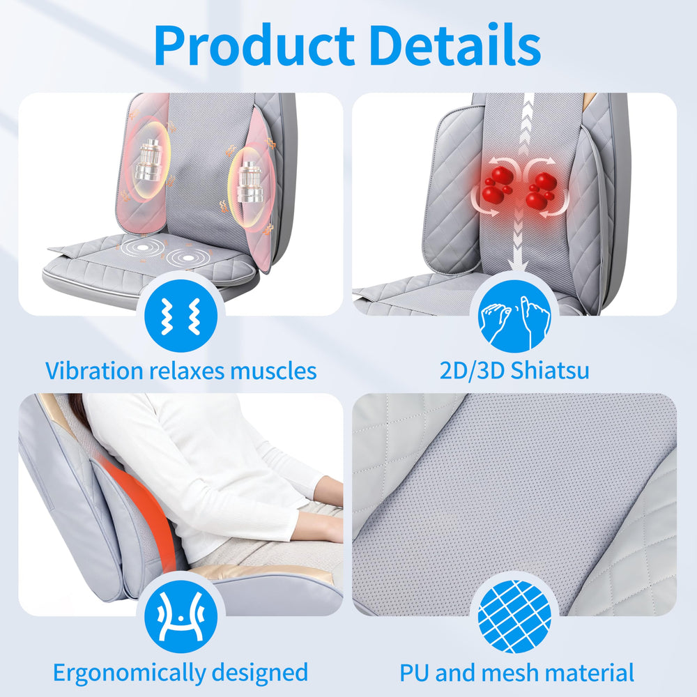 FIRRLUCO Adjustable Neck Height 10 cm for personalized massage pressure
