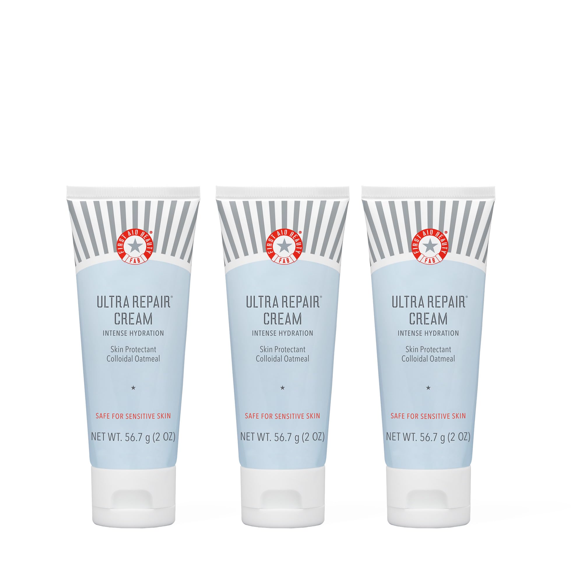 First Aid Beauty Ultra Repair Cream bottle and pour for quick absorption