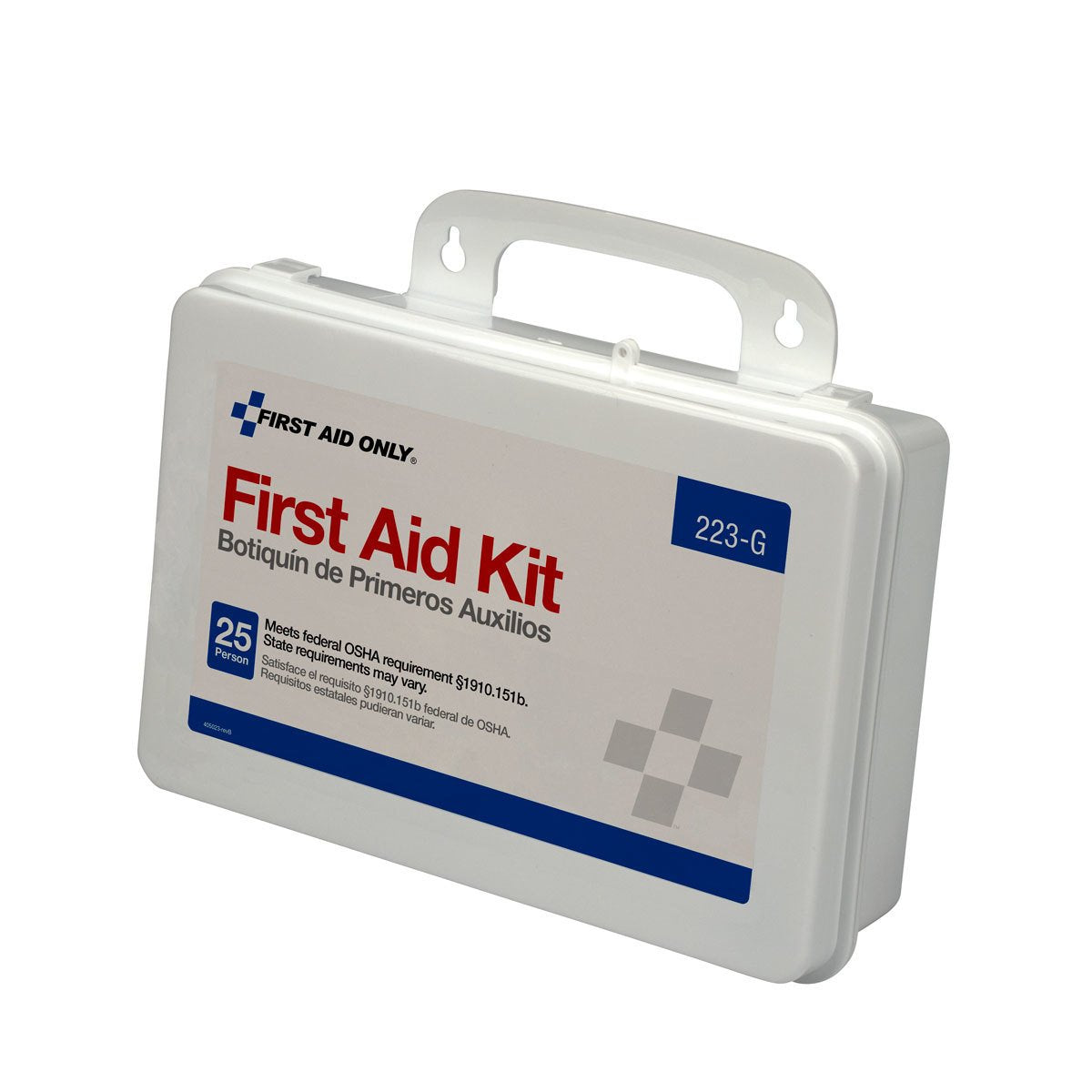 First Aid Only 223-G kit in a durable case for up to 25 people.