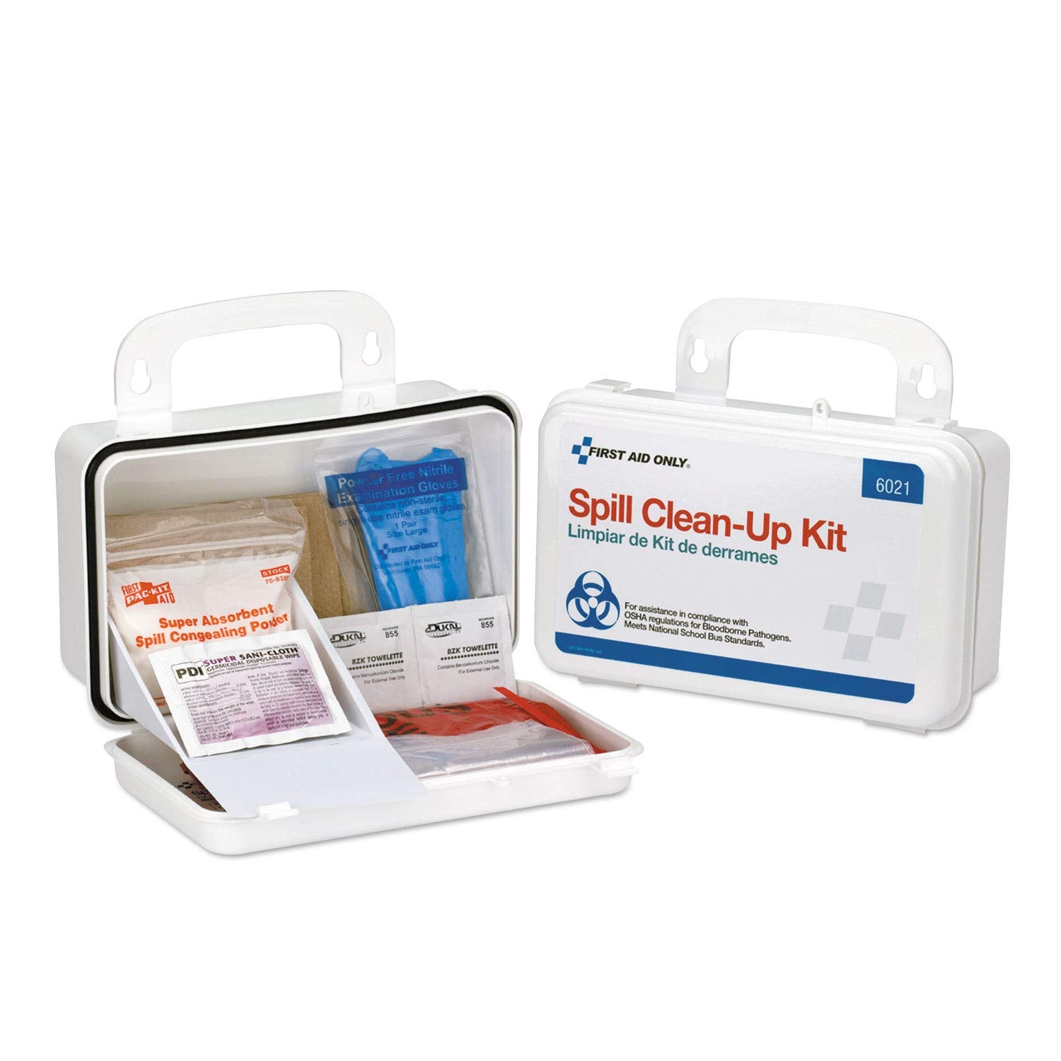 First Aid Only 6021 BBP spill kit tape and cleaning materials for surface cleanup