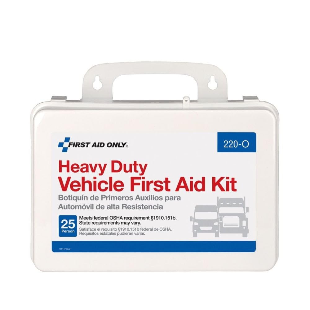 First Aid Only 85 Vehicle Kit interior layout helps locate supplies instantly