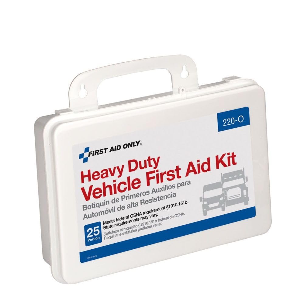 First Aid Only 85 Vehicle Kit portable storage fits in vehicles for on-the-go readiness