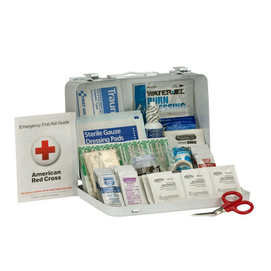 First Aid Only 90560 easy-release latches enable quick access in emergencies.