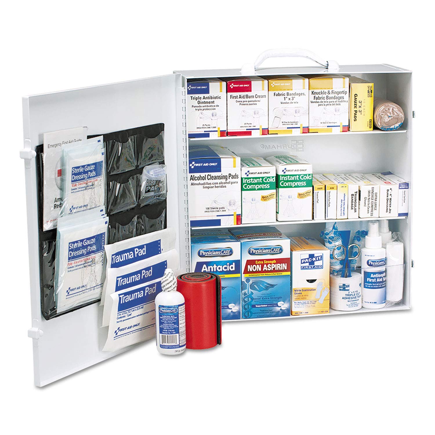 First Aid Only 90575 shelves fully stocked with emergency supplies for workplaces
