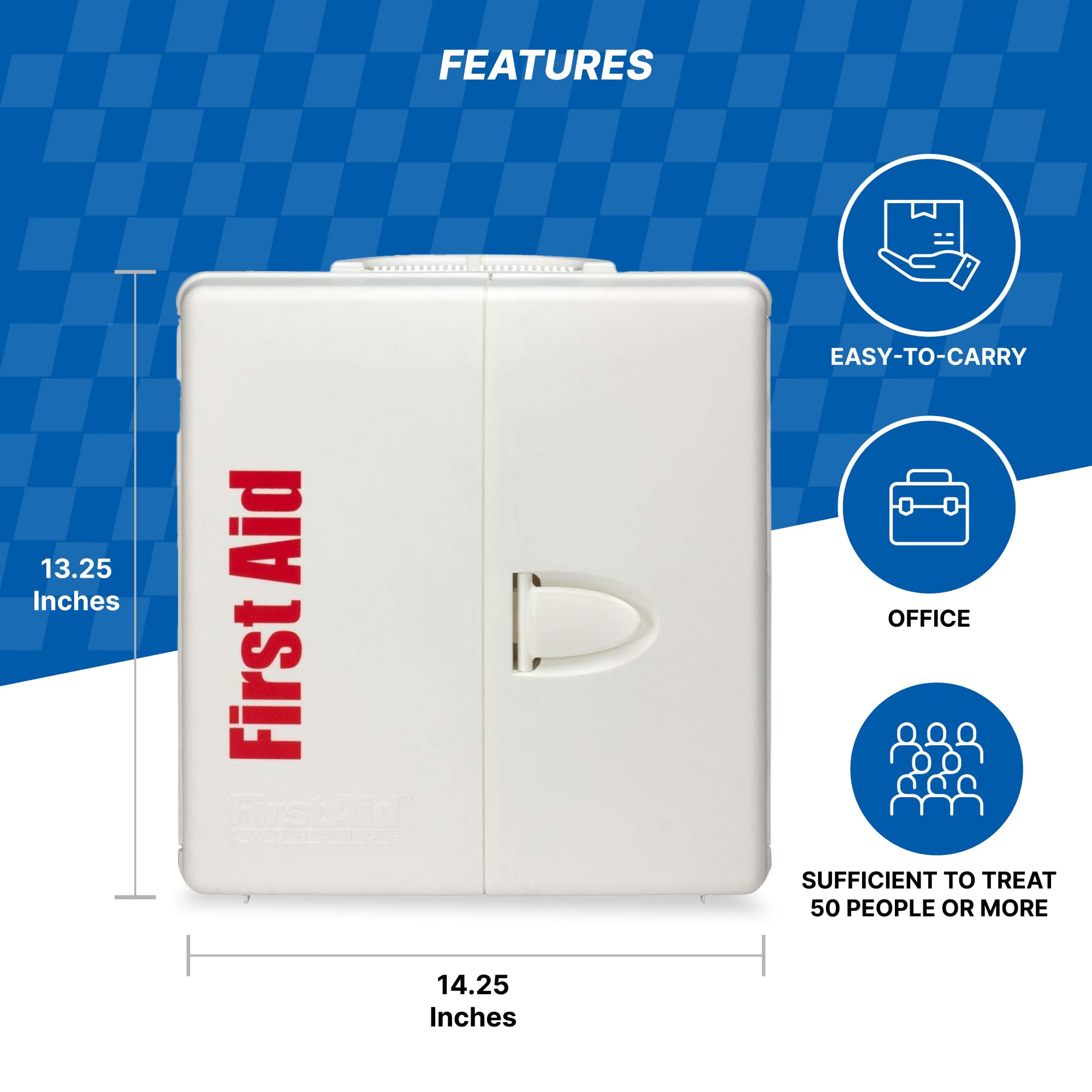 First Aid Only 90580 cabinet mounted on wall for ready safety response
