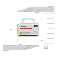 First Aid Only 90754 portable case with handle for easy transport.