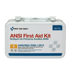 First Aid Only 90755 ANSI 2015 kit in a durable metal case for quick access.