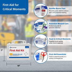 First Aid Only 91324 adhesive bandages and antiseptics for care.