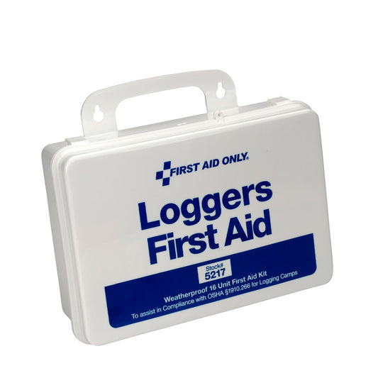 First Aid Only logger kit supplies organize rugged work sites for quick access.
