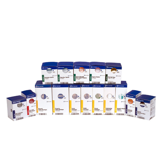 First Aid Only 237-piece refill contents for workplace injuries, ready to replenish first aid kits.