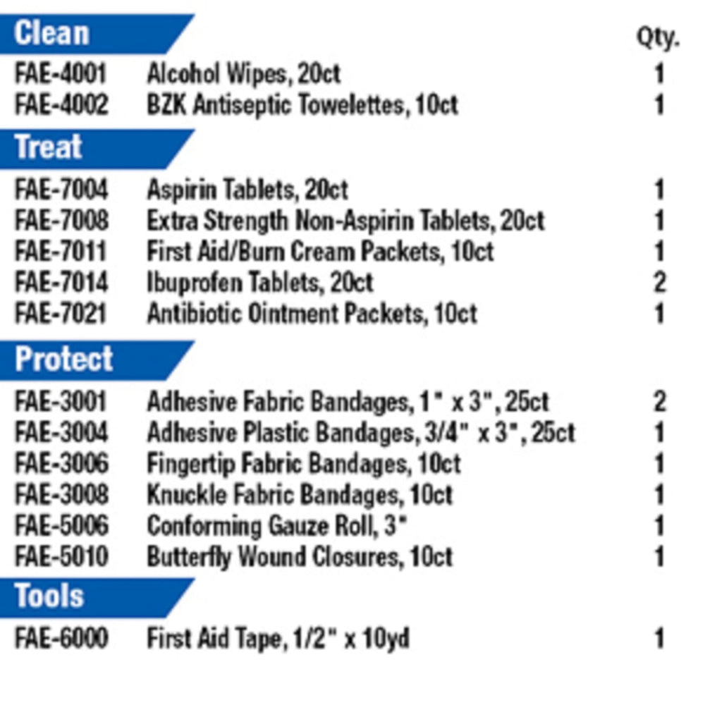 First Aid Only SmartCompliance refill designed for cabinet systems and easy restocking.