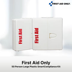 First Aid Only SmartCompliance cabinet bears an OSHA label for quick compliance recognition.
