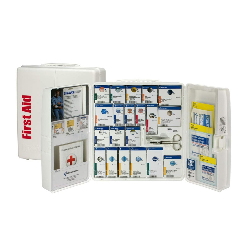 First Aid Only SmartCompliance cabinet wall-mount for quick access in busy kitchens.