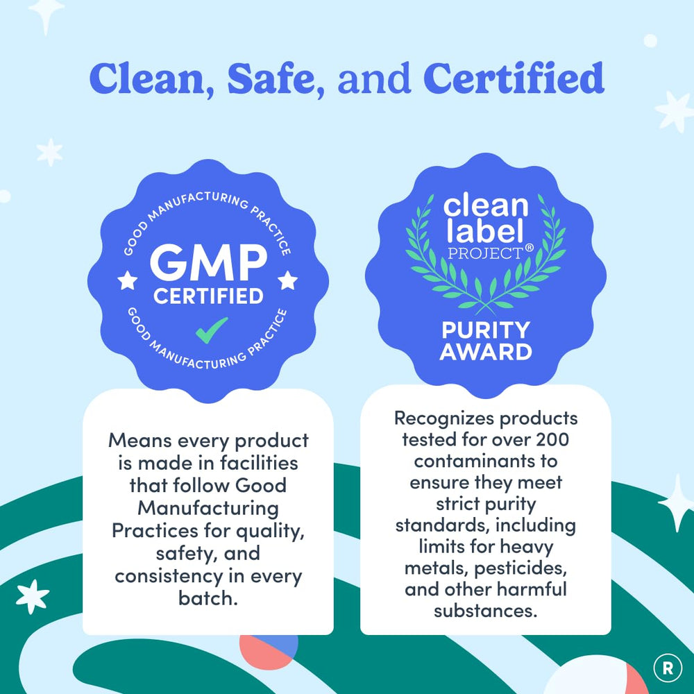 FIRST DAY Brain Gummies vegan-non-gmo label underscores plant-based, clean formula.