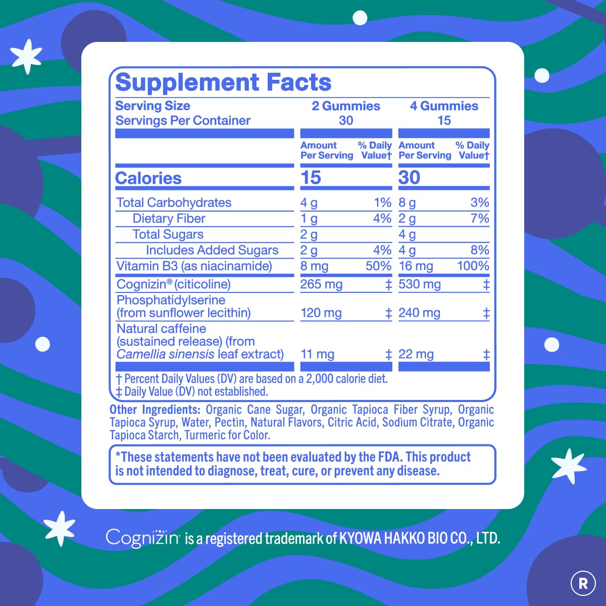 FIRST DAY Cognizin Citicoline ingredient bottle hints at focus support.