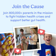 First Day Kids 3-in-1 probiotic gummies provide a 30-day supply.