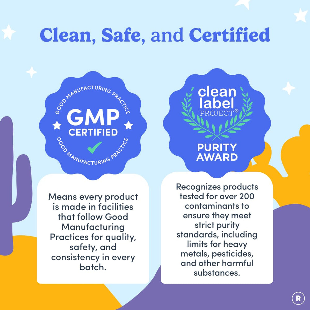 FIRST DAY gummies designed for kids ages 4+, promoting calm evenings.