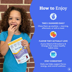 First Day Magnesium kids gummies back label shows no melatonin claims.