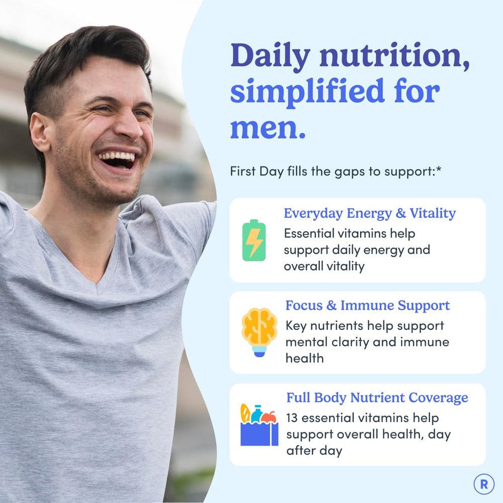 First Day multivitamin for men gummies closeup featuring a tasty daily wellness option