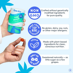 FIRST DAY packaging emphasizes teen-friendly design and trust
