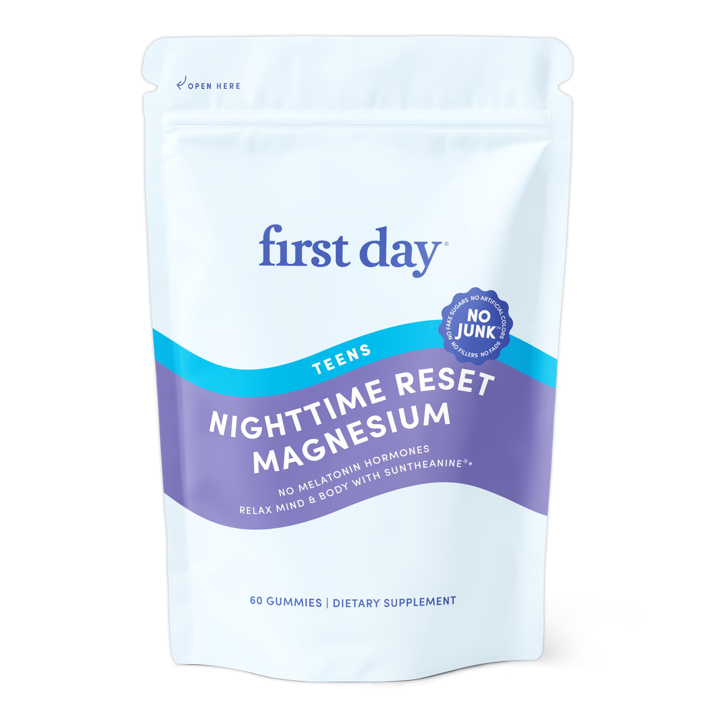 First Day Teens' Nighttime Reset bottle ready for bedtime routine and calm evenings.