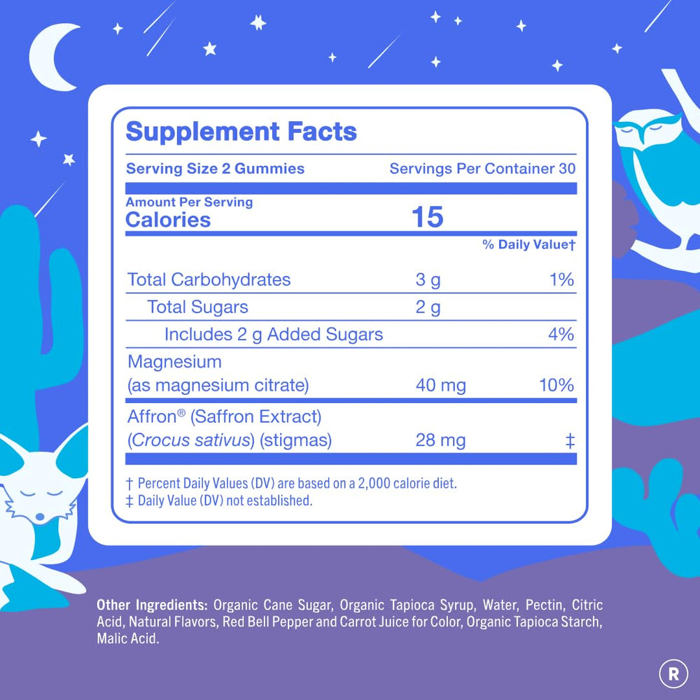 First Day Teens' Nighttime Reset front label highlights vegan, allergen-free formula.