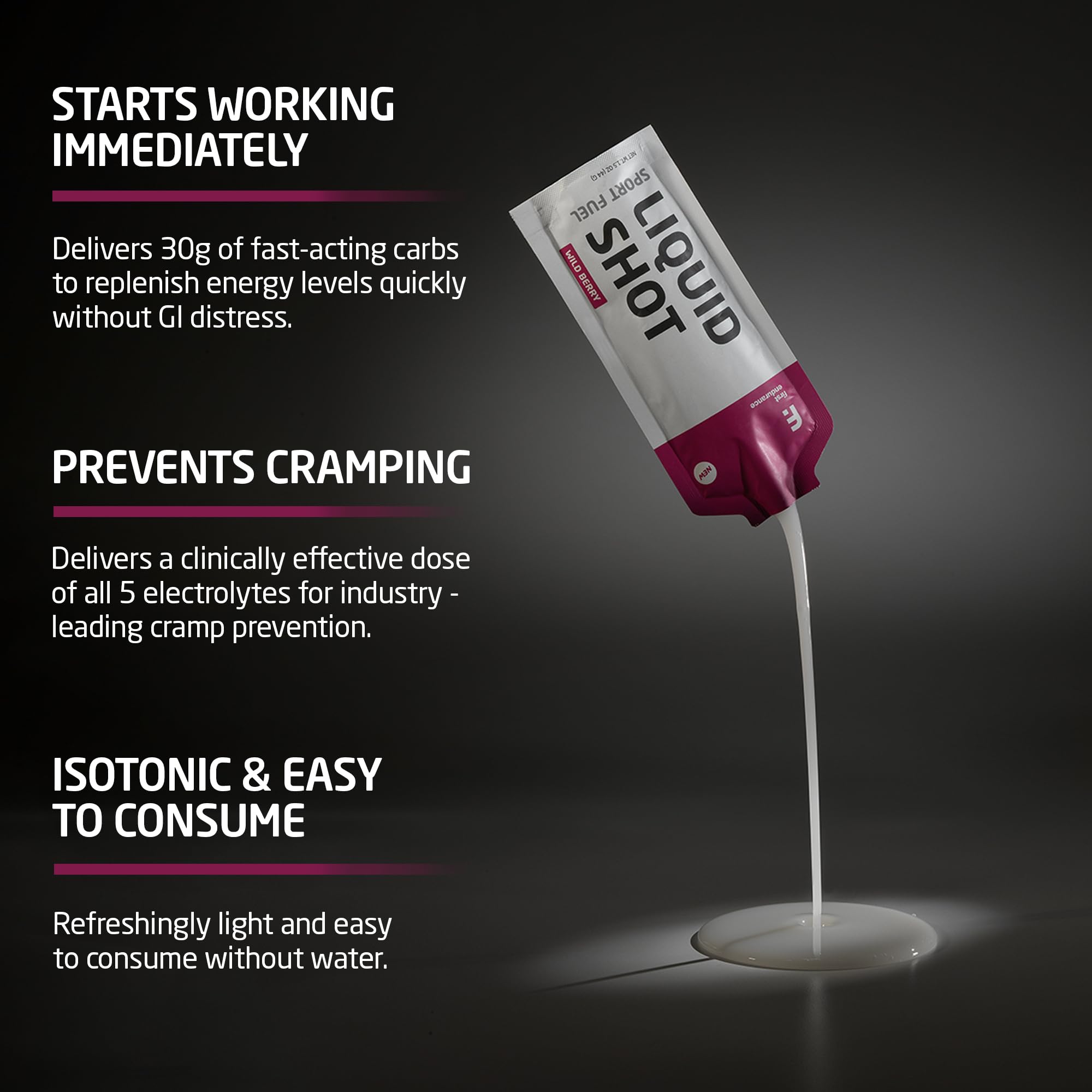 First Endurance Liquid Shot race-day kit ready for quick fueling