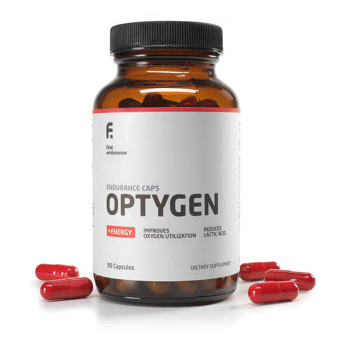 FIRST ENDURANCE Optygen bottle front view for endurance support during training
