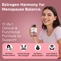 FirstOrganic Daily Menopause bottle pour illustrates simple daily ritual.