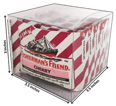 Thai-English labeling on Fisherman's Friend Cherry Sugar-Free Lozenges for easy identification.