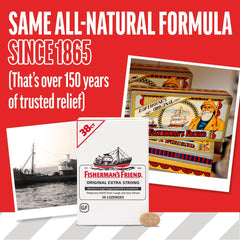Fisherman's Friend outdoor use provides long-lasting throat comfort during activities.