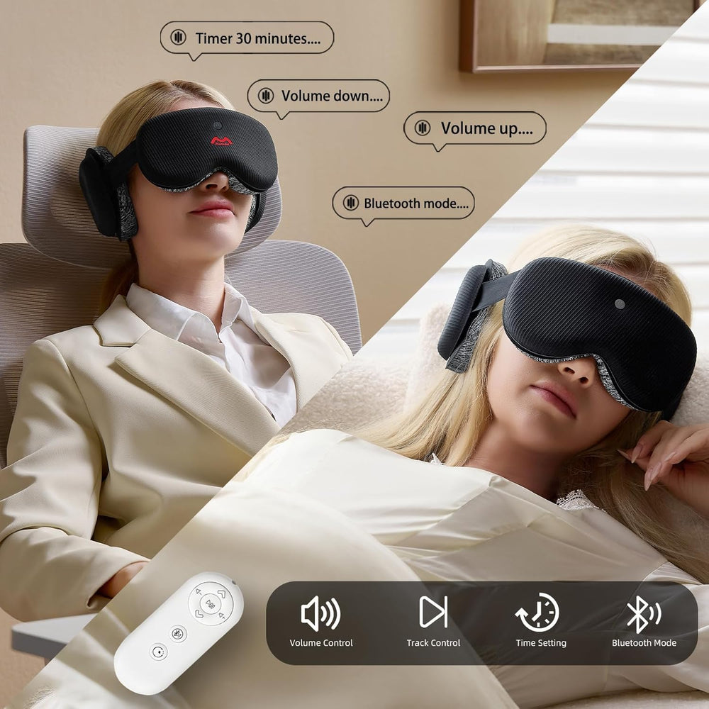 Fismool mask with voice‑control feature enabling hands‑free music and timer control.