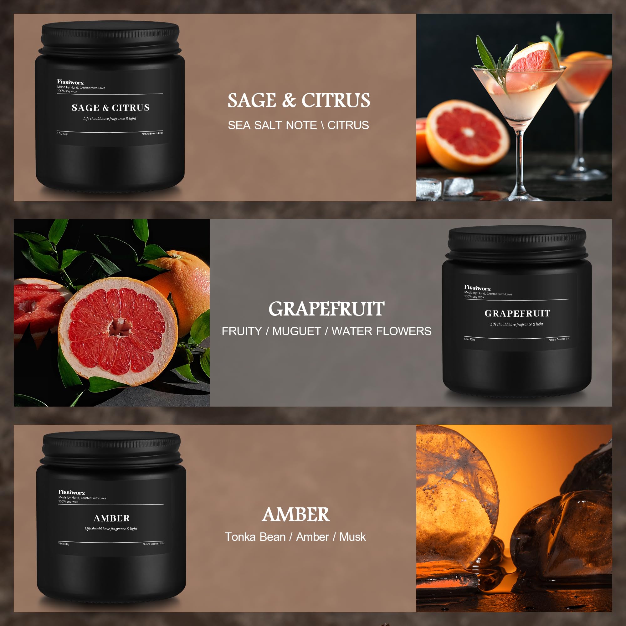 Fissiworx grapefruit candle jar brightens rooms with fruity notes